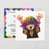 Rainbow Chibi-Party Einladung (Vorne/Hinten)
