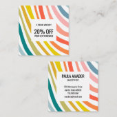 Rainbow Chic farbenfrohe, kurvenreiche Waves Handm Rabattkarte (Vorne/Hinten)