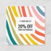 Rainbow Chic farbenfrohe, kurvenreiche Waves Handm Rabattkarte (Vorderseite)