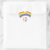 Rainbow Children Herz-Aufkleber (Tasche)
