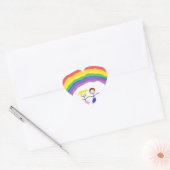 Rainbow Children Herz-Aufkleber (Umschlag)