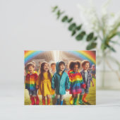 Rainbow Children Postkarte (Stehend Vorderseite)