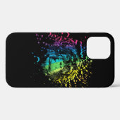 Rainbow Chimpanzee auf Black Case-Mate iPhone Case (Rückseite (Horizontal))