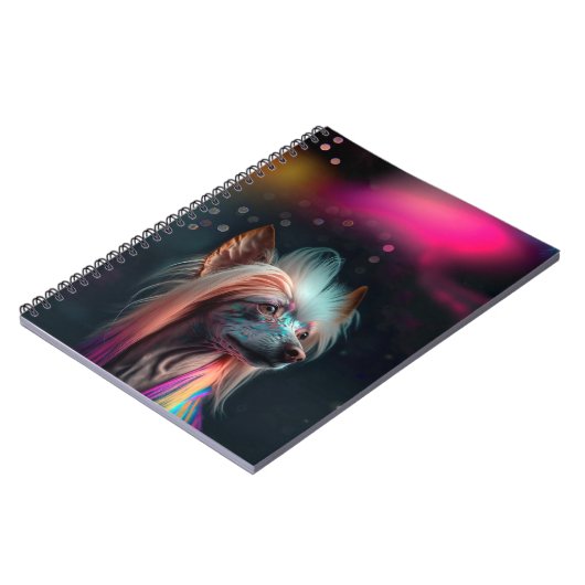Rainbow Chinese Created Dog Notebook Notizblock (Linke Seite)