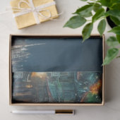 Rainbow-Chinesischer Drache in Water Decoupage Seidenpapier (Geschenk)