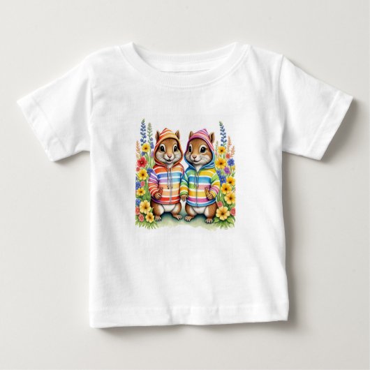 Rainbow-Chipmunks Baby T-shirt (Vorderseite)
