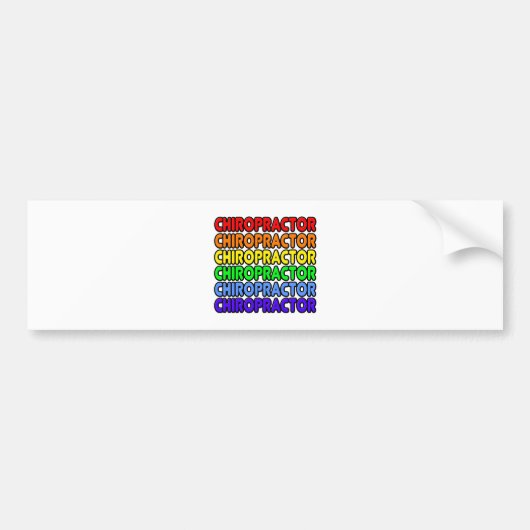 Rainbow Chiropraktor Autoaufkleber (Vorne)