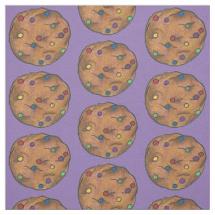 Rainbow Chocolate Chip Cookie Fabric Stoff