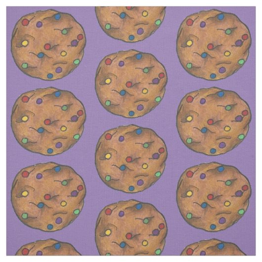 Rainbow Chocolate Chip Cookie Fabric Stoff (Muster)