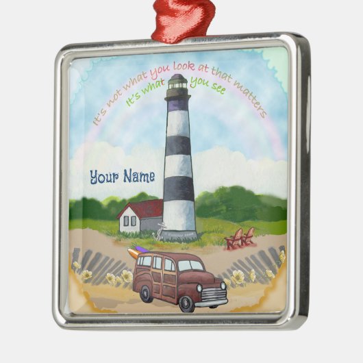 Rainbow Choice Leuchtturm Ornament Aus Metall (Links)