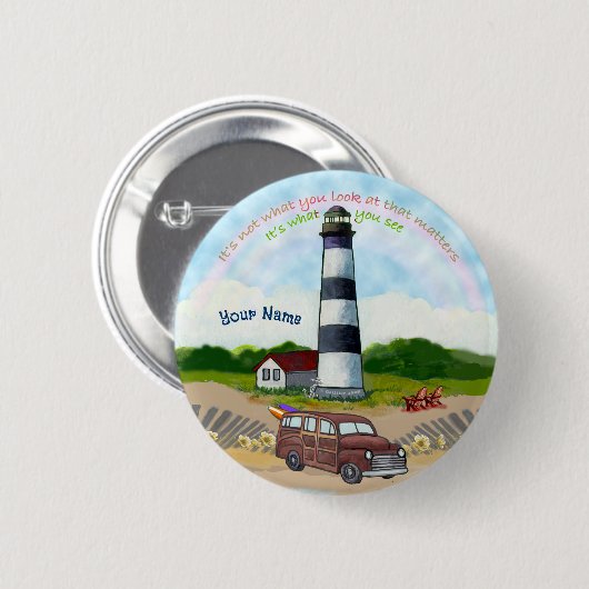 Rainbow Choice Lighthouse Button (Vorne & Hinten)