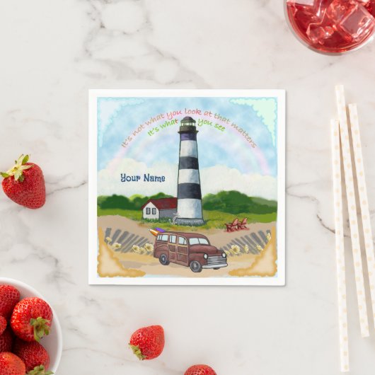 Rainbow Choice Lighthouse Servietten (Beispiel)