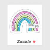 Rainbow Choose Joy Sticker (Blatt)