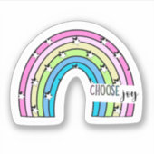 Rainbow Choose Joy Sticker (Vorderseite)
