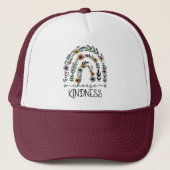 Rainbow Choose Kindness Boho Truckerkappe (Vorderseite)