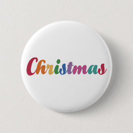Rainbow Christmas Button
