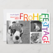 Rainbow Christmas Einladung (Vorderseite)