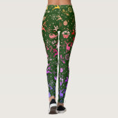 Rainbow Christmas Element Muster Green Leggings (Rückseite)