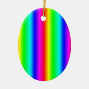 Rainbow Christmas LGBTQ Keramik Ornament