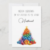 Rainbow Christmas Personalisierte Karte (Vorderseite)
