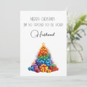Rainbow Christmas Personalisierte Karte (Stehend Vorderseite)