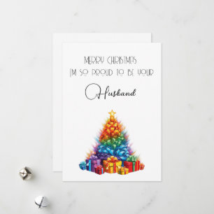 Rainbow Christmas Personalisierte Karte