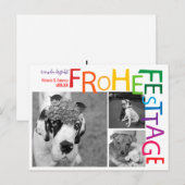 Rainbow Christmas Postcard Postkarte (Vorne/Hinten)
