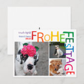 Rainbow Christmas Postcard Postkarte (Vorne/Hinten)