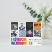 Rainbow Christmas Postcard Postkarte (Stehend Vorderseite)