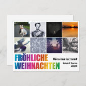 Rainbow Christmas Postcard Postkarte (Vorne/Hinten)