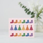 Rainbow Christmas Tree #2 Postkarte (Stehend Vorderseite)