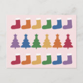 Rainbow Christmas Tree #2 Postkarte (Vorderseite)