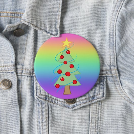 Rainbow Christmas Tree Button (Beispiel)
