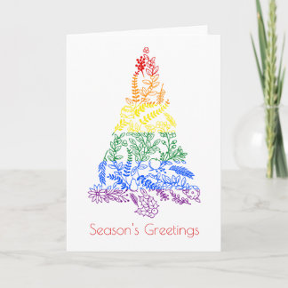 Rainbow Christmas Tree Feiertagskarte