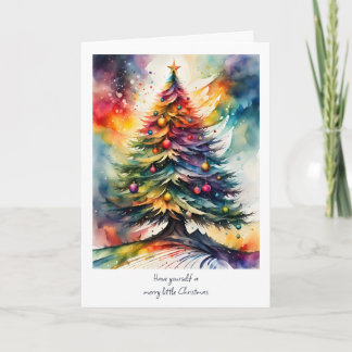 Rainbow Christmas Tree Feiertagskarte