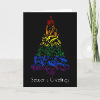 Rainbow Christmas Tree Feiertagskarte