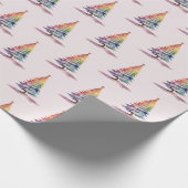 Rainbow Christmas Tree Geschenkpapier (Ecke)