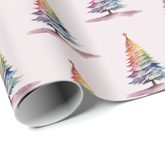 Rainbow Christmas Tree Geschenkpapier (Rolleneckpunkt)