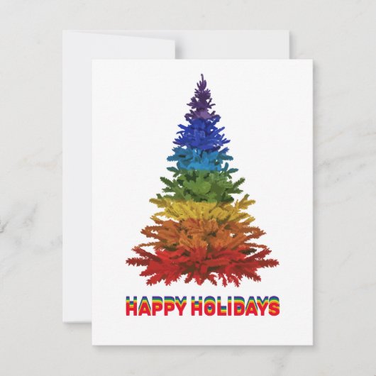 Rainbow Christmas Tree Karte (Vorderseite)