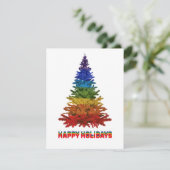 Rainbow Christmas Tree Karte (Stehend Vorderseite)