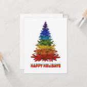 Rainbow Christmas Tree Karte (Vorderseite/Rückseite Beispiel)