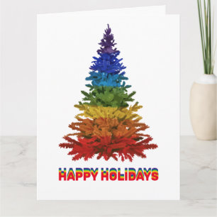 Rainbow Christmas Tree Karte