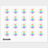 Rainbow Christmas Tree LGBT Pride Stickers (Blatt)