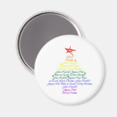 Rainbow Christmas Tree Magnet (Vorderseite/Rückseite)