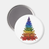 Rainbow Christmas Tree Magnet (Vorderseite/Rückseite)