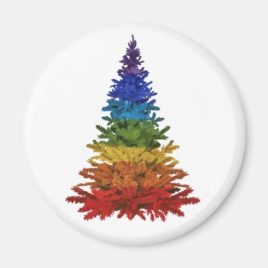 Rainbow Christmas Tree Magnet (Vorne)