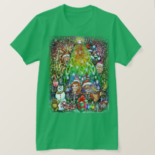 Rainbow Christmas Tree mit Trimmings T - Shirt