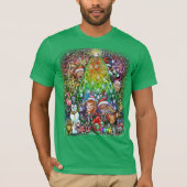 Rainbow Christmas Tree mit Trimmings T - Shirt (Vorderseite)