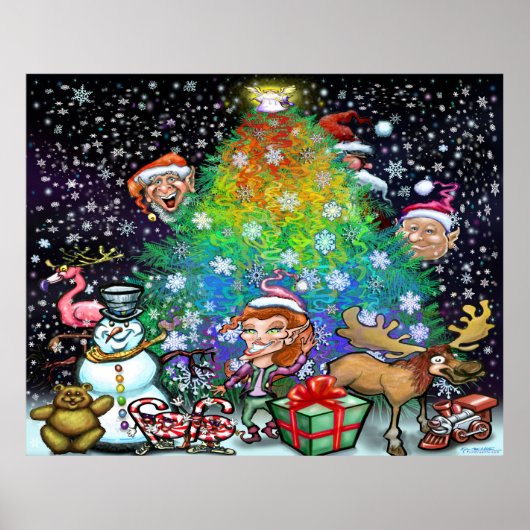 Rainbow Christmas Tree Poster (Vorne)