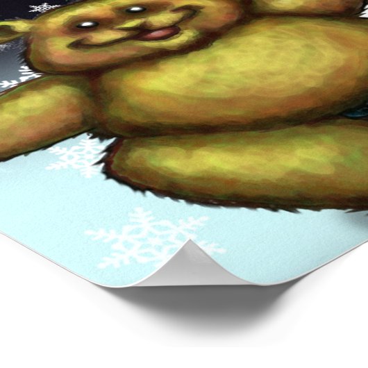 Rainbow Christmas Tree Poster (Ecke)